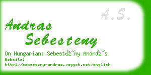 andras sebesteny business card